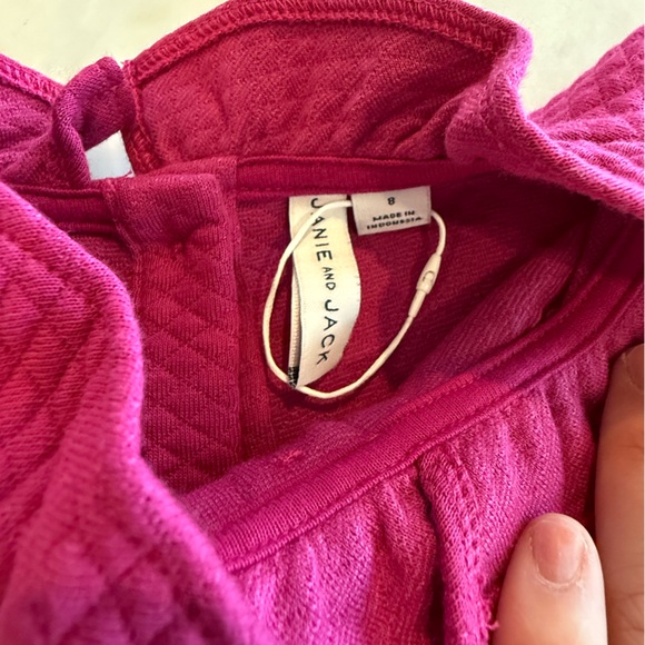 Janie and Jack Pink Fit and Flare Dress with Peter Pan Collar - Picture 3 of 4